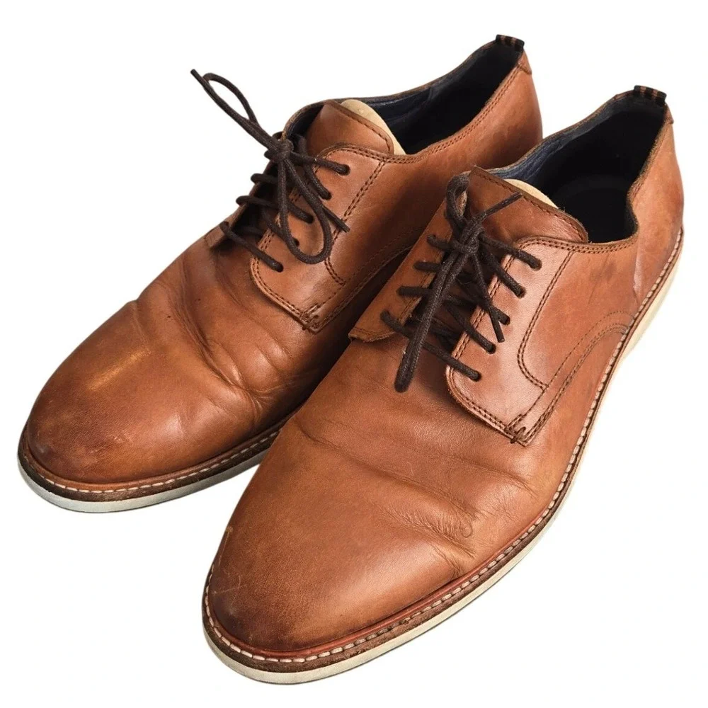 Cole Haan Grand OS‎ Men's Brown Leather Oxford Shoes Business CasualSize 11M